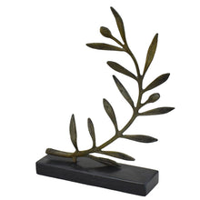 Load image into Gallery viewer, Bronze Olive Branch on Marble Base - Ancient Greek Olympic Games Prize
