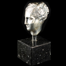 Load image into Gallery viewer, Hygieia - Hygeia Silver Miniature Head - Goddess of Health Healing and Weelbeing
