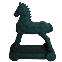 Load image into Gallery viewer, Trojan horse statue - Black sculpture - Greek Mythology - Homer iliad - Odysseas

