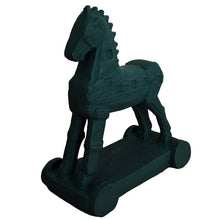 Load image into Gallery viewer, Trojan horse statue - Black sculpture - Greek Mythology - Homer iliad - Odysseas
