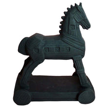 Load image into Gallery viewer, Trojan horse statue - Black sculpture - Greek Mythology - Homer iliad - Odysseas
