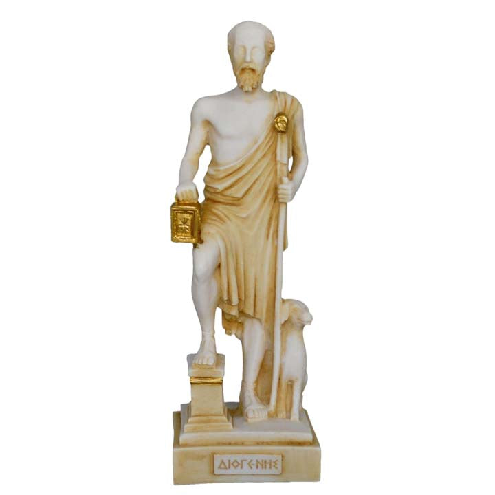 Diogenes the Cynic Aged Statue - Ancient Greek Philosopher - Cynicism - Diogenis