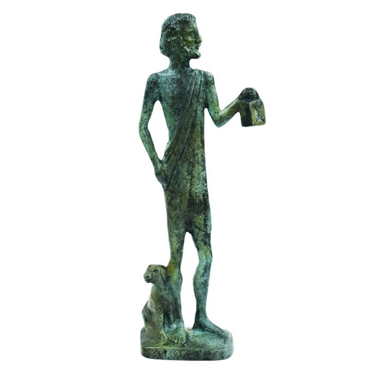 Diogenes The Cynic Bronze flat statue - Greek Philosopher - Cynicism Diogenis