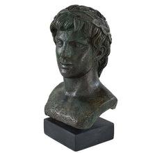 Load image into Gallery viewer, Apollo Bust with bronze color effect - God of light sun music and poetry
