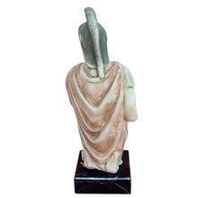 Load image into Gallery viewer, Ancient Greek Warrior small statue on marble base - Homer iliad Trojan War battle
