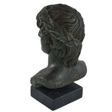 Load image into Gallery viewer, Apollo Bust with bronze color effect - God of light sun music and poetry
