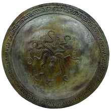 Load image into Gallery viewer, Ancient Greek Bronze shield with Octopus carving - Hoplite soldier weapon
