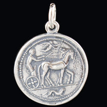 Load image into Gallery viewer, Artemis Large Silver Coin Pendant - Syracuse Coin - Diana Mistress of Animals
