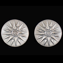 Load image into Gallery viewer, Star of Vergina Cufflinks - Sterling Silver - Alexander the Great - Macedonia
