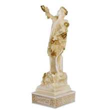 Load image into Gallery viewer, Dionysus Alabaster aged small statue - Dionysus Bacchus God of wine ecstasy
