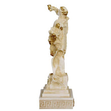 Load image into Gallery viewer, Dionysus Alabaster aged small statue - Dionysus Bacchus God of wine ecstasy
