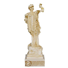 Load image into Gallery viewer, Dionysus Alabaster aged small statue - Dionysus Bacchus God of wine ecstasy
