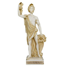 Load image into Gallery viewer, Dionysus Alabaster aged statue sculpture - Dionysos Bacchus God of wine ecstasy
