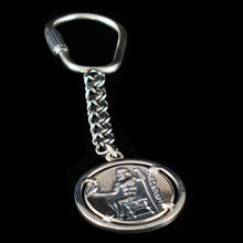 Load image into Gallery viewer, Alexander The Great Hercules Silver Keychain - Macedonia King - Vergina King
