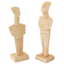 Load image into Gallery viewer, Cycladic Art Idol Set of 2 statues - Beautiful Sculpture - Ancient Greek Art
