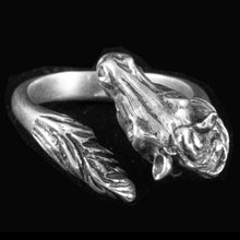 Load image into Gallery viewer, Horse Head Silver Ring - Size Between Us 7 to 9 - Symbol of Wealth
