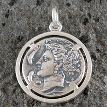 Load image into Gallery viewer, Artemis Large Silver Syracuse Coin Pendant - Diana Goddess of Chastity
