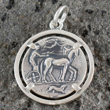 Load image into Gallery viewer, Artemis Large Silver Syracuse Coin Pendant - Diana Goddess of Chastity
