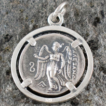 Load image into Gallery viewer, Goddess Athena Silver Pendant - Alexander The Great Lifetime Stater
