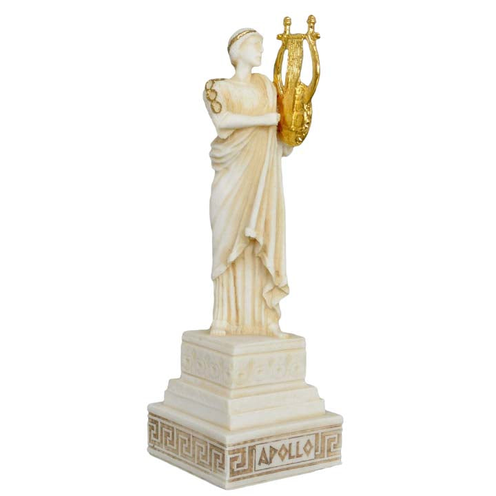Apollo small Alabaster aged statue God of Music Poetry Sun and Light - Prophecy