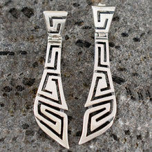 Load image into Gallery viewer, Ancient Greece Meander Sterling Silver 925 Earrings - Maiander Design
