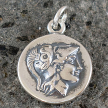 Load image into Gallery viewer, Helmetted Goddess Athena &amp; Nike Small Silver Pendant - Alexander the Great Stater
