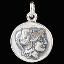 Load image into Gallery viewer, Helmetted Goddess Athena &amp; Nike Small Silver Pendant - Alexander the Great Stater

