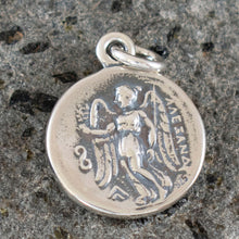 Load image into Gallery viewer, Helmetted Goddess Athena &amp; Nike Small Silver Pendant - Alexander the Great Stater
