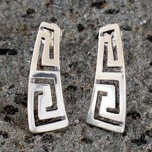 Load image into Gallery viewer, Ancient Greece Meander Sterling Silver 925 Earrings - Symbol Of Infinity
