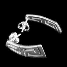 Load image into Gallery viewer, Ancient Greece Meander Sterling Silver 925 Earrings - Symbol Of Infinity
