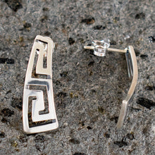 Load image into Gallery viewer, Ancient Greece Meander Sterling Silver 925 Earrings - Symbol Of Infinity
