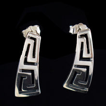 Load image into Gallery viewer, Ancient Greece Meander Sterling Silver 925 Earrings - Symbol Of Infinity
