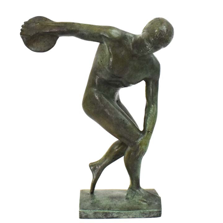 Discobolus of Myron pure bronze statue - Discus Thrower Athlete - Olym ...