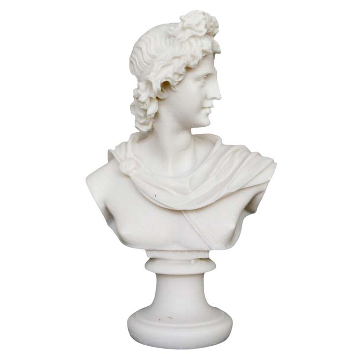 Apollo small Bust - God of Music Poetry Sun and Light - Prophecy and Healing