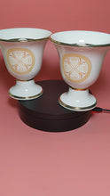 Load and play video in Gallery viewer, Pegasus and Helmet Design Pythagorean 2 cups high quality set Pythagoras white
