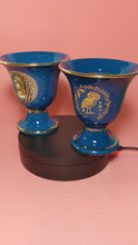 Load and play video in Gallery viewer, Pythagorean Cup set with Goddess Athena and Owl Design 2 cups color petrol
