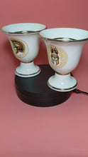 Load and play video in Gallery viewer, Spartan Helmet Design Pythagorean 2 cups high quality white set
