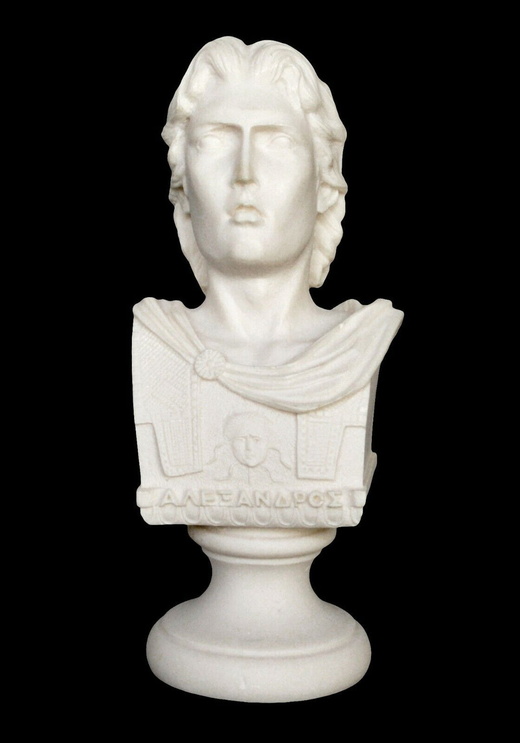 Alexander the Great Macedonian Alabaster small bust - King Of Vergina