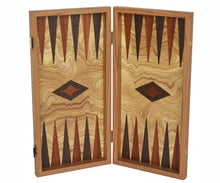 Load image into Gallery viewer, 15&quot; Olive Backgammon Set - Olive wood checkers
